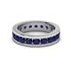 3 - Celina 3.40 mm Round Blue Sapphire Eternity Band 