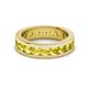 3 - Celina 3.40 mm Round Yellow Sapphire Eternity Band 