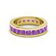 3 - Celina 3.40 mm Round Amethyst Eternity Band 