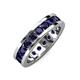 4 - Celina 3.40 mm Round Blue Sapphire Eternity Band 