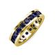 4 - Celina 3.40 mm Round Blue Sapphire Eternity Band 