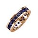 4 - Celina 3.40 mm Round Blue Sapphire Eternity Band 