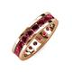 4 - Celina 3.40 mm Round Ruby Eternity Band 