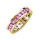 4 - Celina 3.40 mm Round Pink Sapphire Eternity Band 