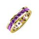 4 - Celina 3.40 mm Round Amethyst Eternity Band 