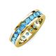 4 - Celina 3.40 mm Round Blue Topaz Eternity Band 