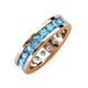 4 - Celina 3.40 mm Round Blue Topaz Eternity Band 