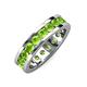 4 - Celina 3.40 mm Round Peridot Eternity Band 