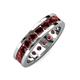 4 - Celina 3.40 mm Round Red Garnet Eternity Band 