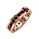 4 - Celina 3.40 mm Round Red Garnet Eternity Band 