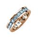 4 - Celina 3.40 mm Round Aquamarine Eternity Band 