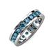 4 - Celina 3.40 mm Round London Blue Topaz Eternity Band 