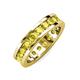 4 - Celina 3.40 mm Round Yellow Sapphire Eternity Band 