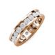 4 - Celina 3.40 mm Round White Sapphire Eternity Band 
