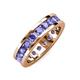 4 - Celina 3.40 mm Round Tanzanite Eternity Band 