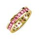 4 - Celina 3.40 mm Round Pink Tourmaline Eternity Band 