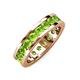 4 - Celina 3.40 mm Round Peridot Eternity Band 