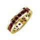 4 - Celina 3.40 mm Round Red Garnet Eternity Band 