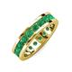 4 - Celina 3.40 mm Round Emerald Eternity Band 