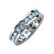 4 - Celina 3.40 mm Round Aquamarine Eternity Band 