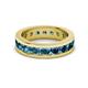3 - Celina 3.40 mm Round Blue Diamond Eternity Band 