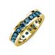 4 - Celina 3.40 mm Round Blue Diamond Eternity Band 