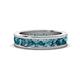 1 - Celina 3.40 mm Round London Blue Topaz Eternity Band 