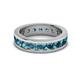 3 - Celina 3.40 mm Round London Blue Topaz Eternity Band 