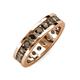 4 - Celina 3.40 mm Round Smoky Quartz Eternity Band 