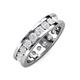 4 - Celina 3.40 mm Round White Sapphire Eternity Band 