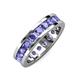 4 - Celina 3.40 mm Round Tanzanite Eternity Band 