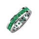 4 - Celina 3.40 mm Round Emerald Eternity Band 