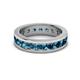 3 - Celina 3.40 mm Round Blue Diamond Eternity Band 