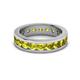 3 - Celina 3.40 mm Round Yellow Diamond Eternity Band 