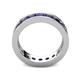 5 - Celina 3.40 mm Round Blue Sapphire Eternity Band 