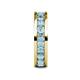 6 - Celina 3.40 mm Round Aquamarine Eternity Band 