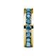 6 - Celina 3.40 mm Round London Blue Topaz Eternity Band 