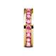 6 - Celina 3.40 mm Round Pink Tourmaline Eternity Band 