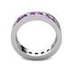 5 - Celina 3.40 mm Round Amethyst Eternity Band 