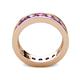 5 - Celina 3.40 mm Round Amethyst Eternity Band 