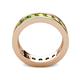 5 - Celina 3.40 mm Round Peridot Eternity Band 