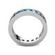 5 - Celina 3.40 mm Round Blue Topaz Eternity Band 