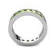 5 - Celina 3.40 mm Round Peridot Eternity Band 