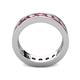 5 - Celina 3.40 mm Round Rhodolite Garnet Eternity Band 