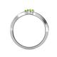4 - Orane Peridot with Side Diamonds Bypass Ring 
