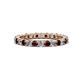 1 - Joyce 2.70 mm Red Garnet and Diamond Eternity Band 