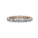 1 - Joyce 2.70 mm Aquamarine and Diamond Eternity Band 