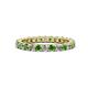 1 - Joyce 2.70 mm Green Garnet and Diamond Eternity Band 