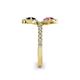 6 - Kevia Black Diamond and Rhodolite Garnet with Side Diamonds Bypass Ring 