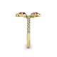 6 - Kevia Ruby and Rhodolite Garnet with Side Diamonds Bypass Ring 